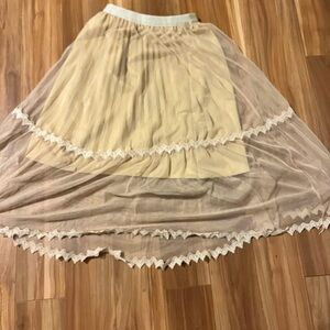 Lace tan skirt